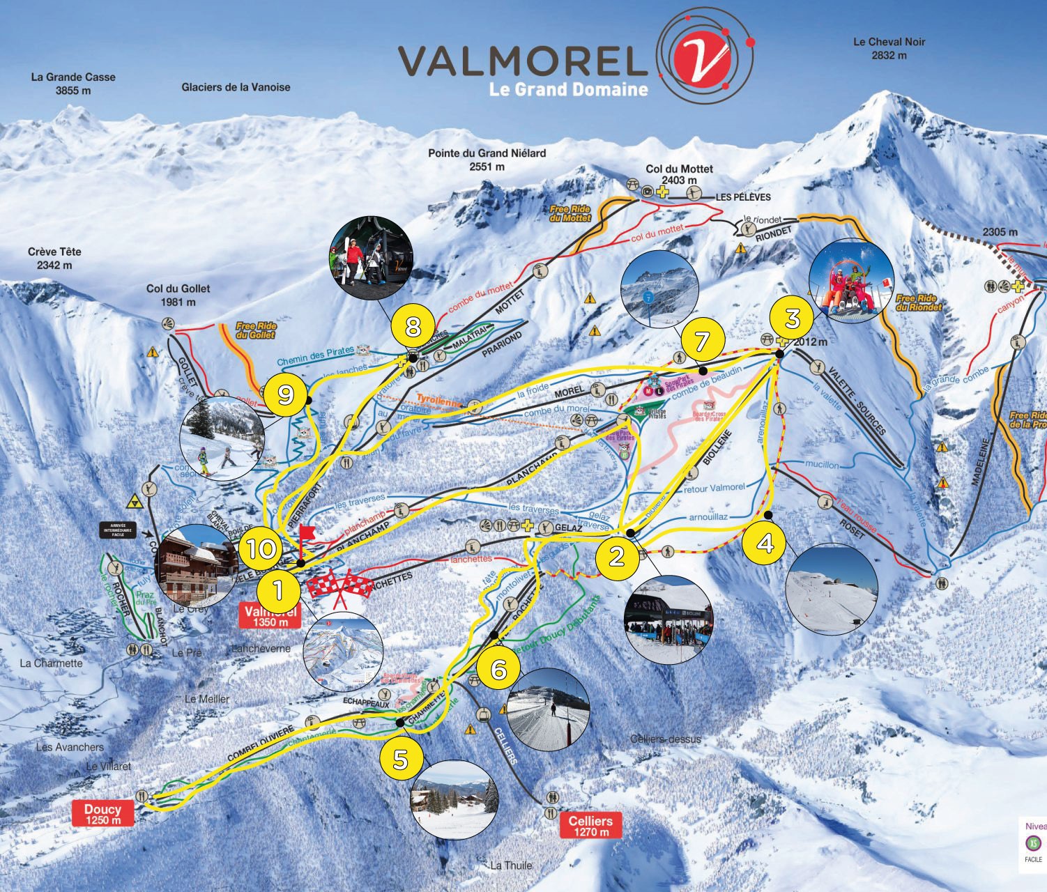 Itin Raire Ski Valmorel En Pistes Bleues Valmorel